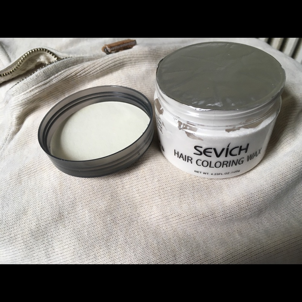 Hair coloring wax    Ivory/white